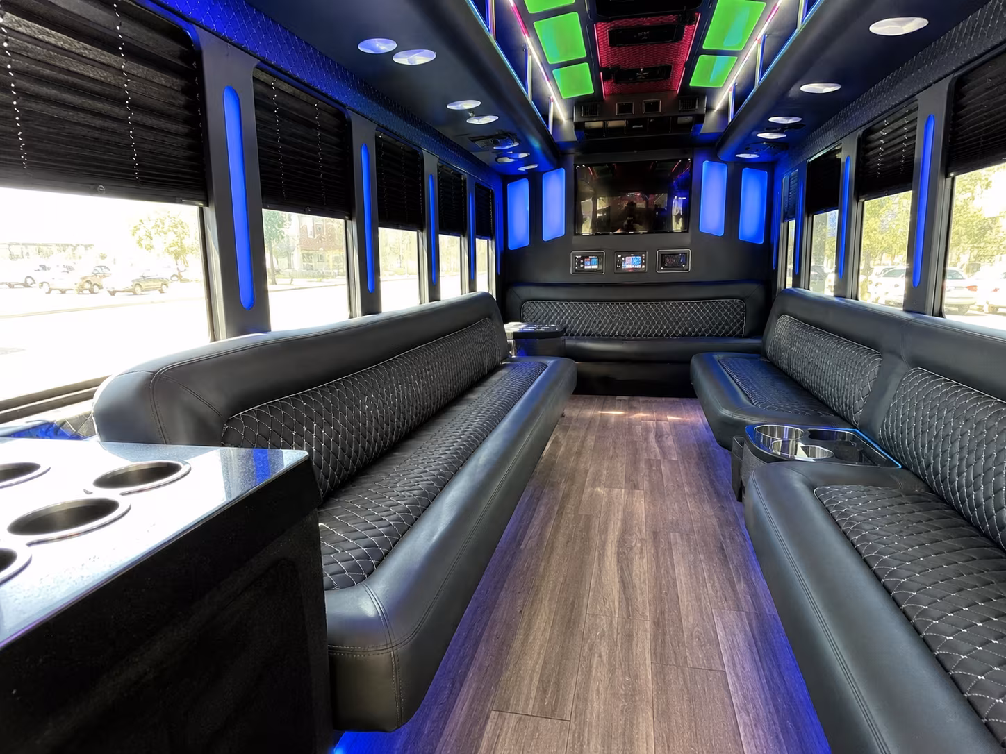 cape coral 15 passenger party bus inside