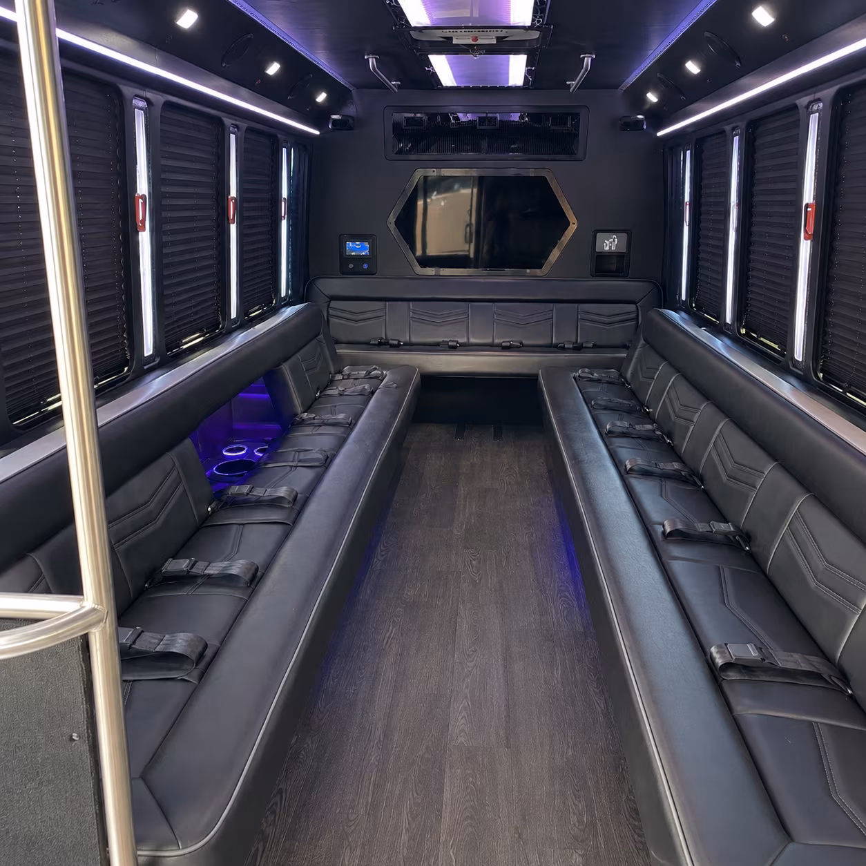 cape coral 18 passenger party bus interior