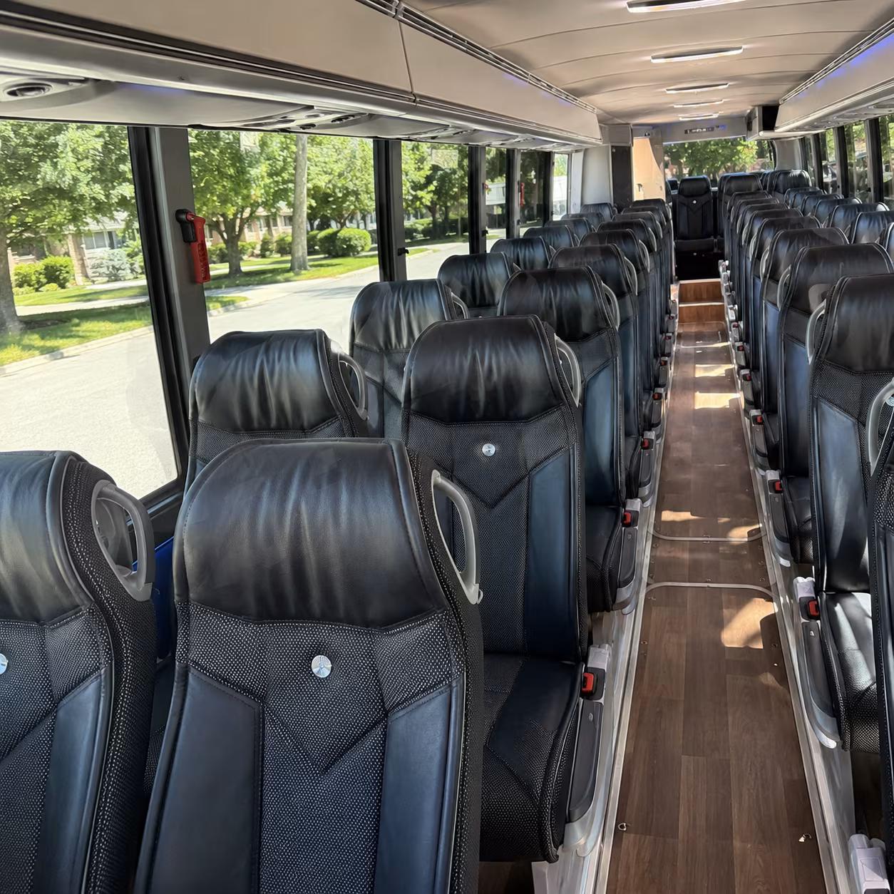 cape coral 40 passenger charter bus inside
