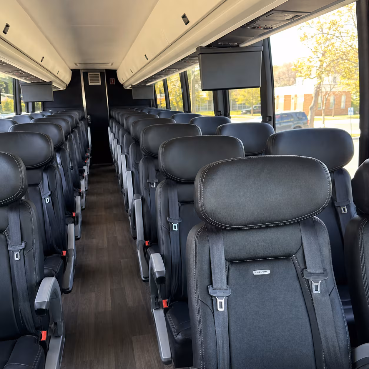 cape coral 45 passenger charter bus inside