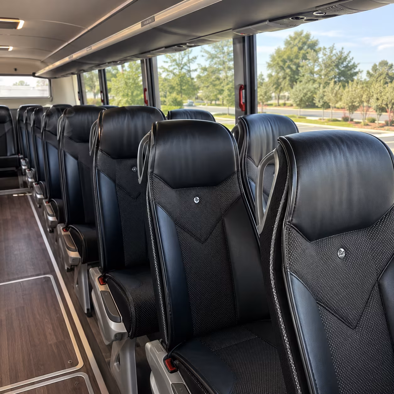 cape coral 45 passenger charter bus interior