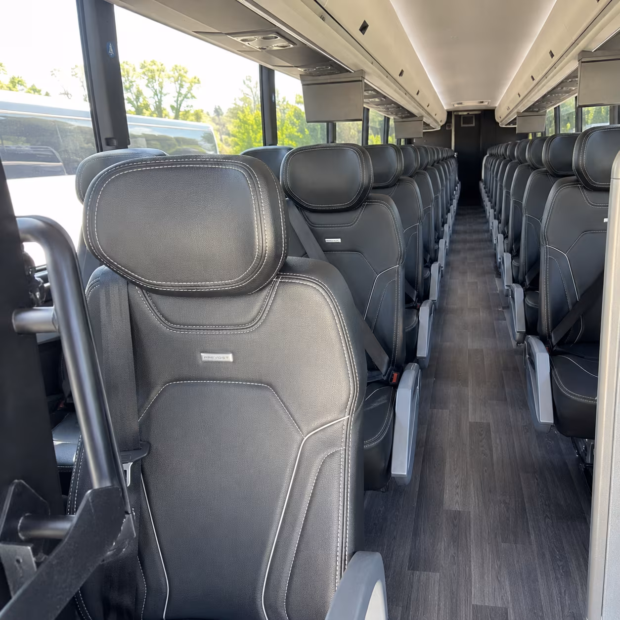 cape coral 47 passenger charter bus interior