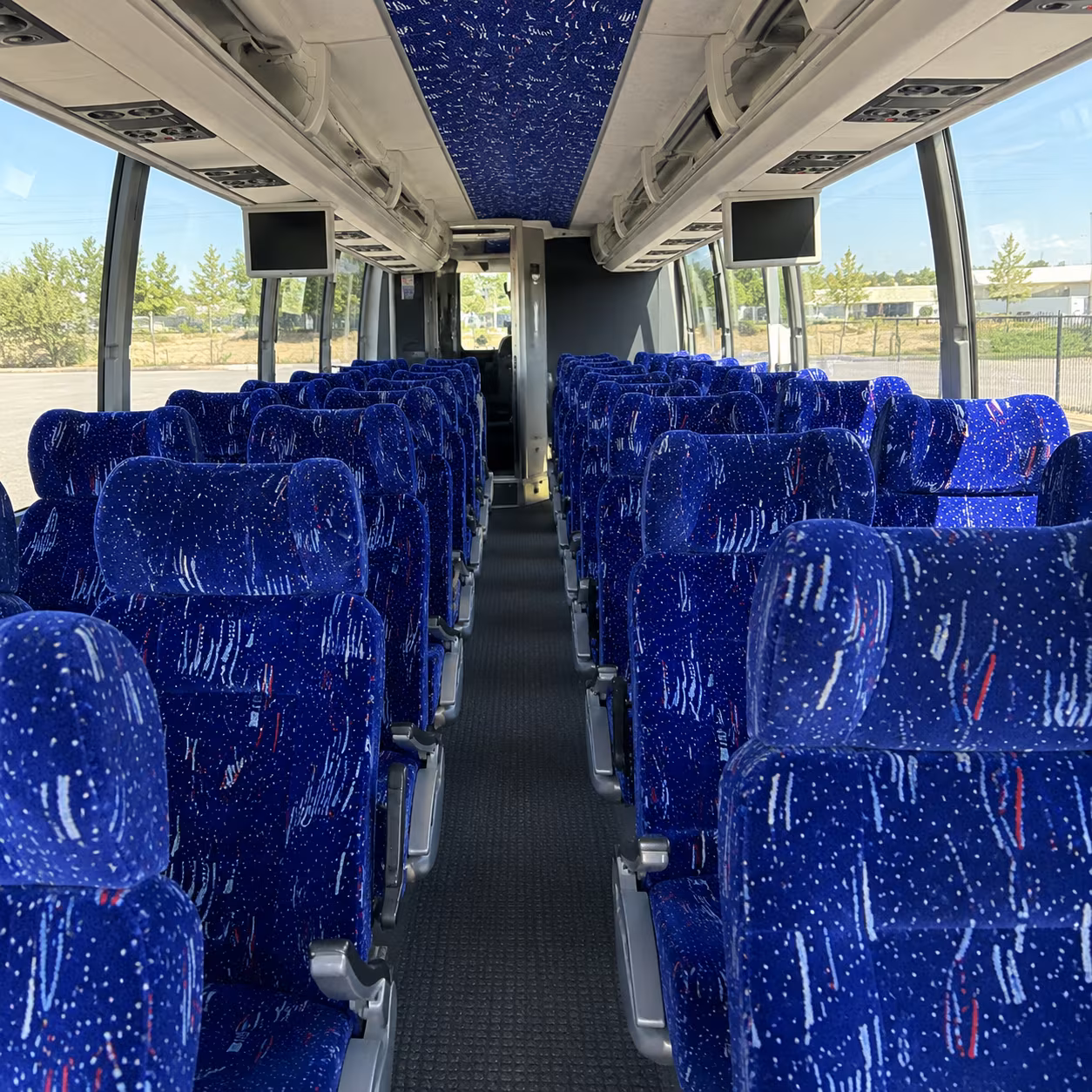 cape coral 54 passenger charter bus interior